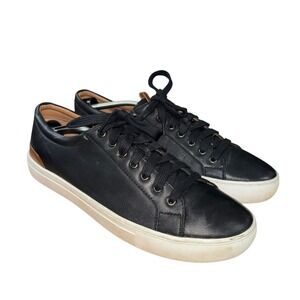 Johnston & Murphy Black Leather Lace Up Sneakers Trufoam Pre-Owned Mens 12M